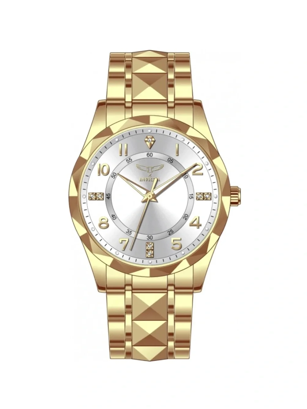 Specialty by Invicta Model 69018 41 MM Men's Quartz Watch Gold Tone White Face